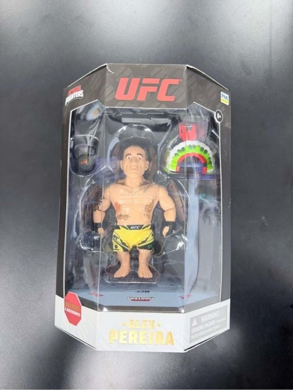 UFC Collectible Fighters Display Box - Black with Red Accents Alex Pereira